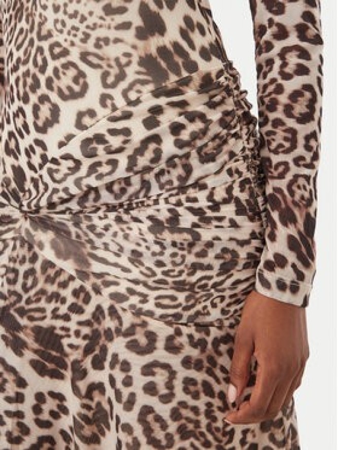 Bardot Sukienka koktajlowa Lea 60243DB2 Beżowy Slim Fit