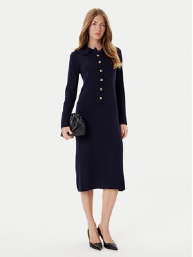 Luisa Spagnoli Sukienka dzianinowa Matteucci 100147 Granatowy Regular Fit