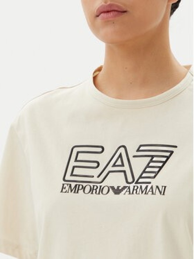EA7 Emporio Armani T-Shirt 7W000098 AF12503 U1079 Beżowy Loose Fit
