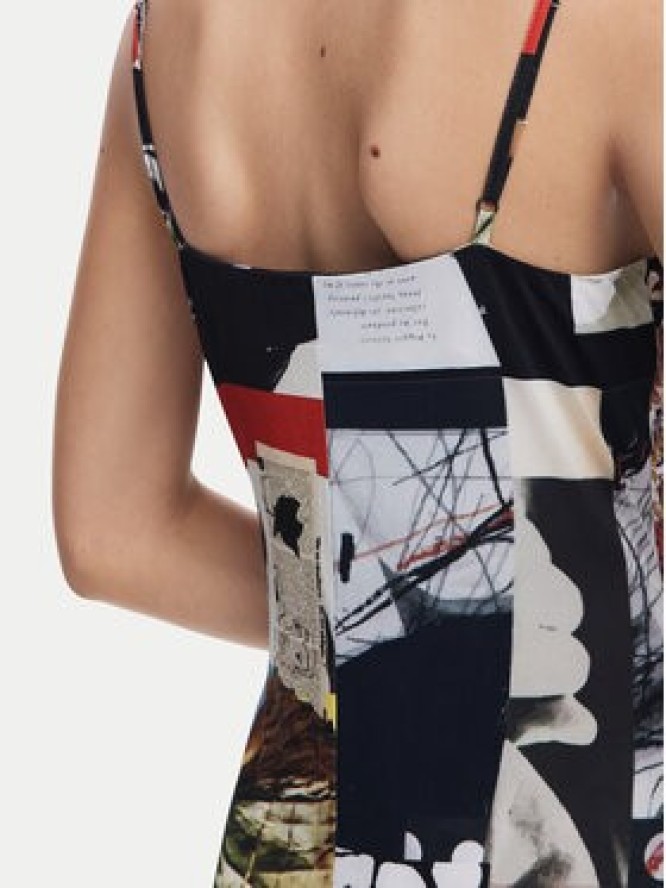 Desigual Sukienka codzienna Newspaper Coll 25SWVK40 Kolorowy Regular Fit