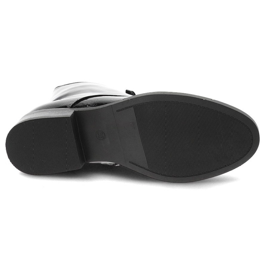 Czarne Botki S.Barski Modne Obuwie Damskie Zapinane Na Suwak