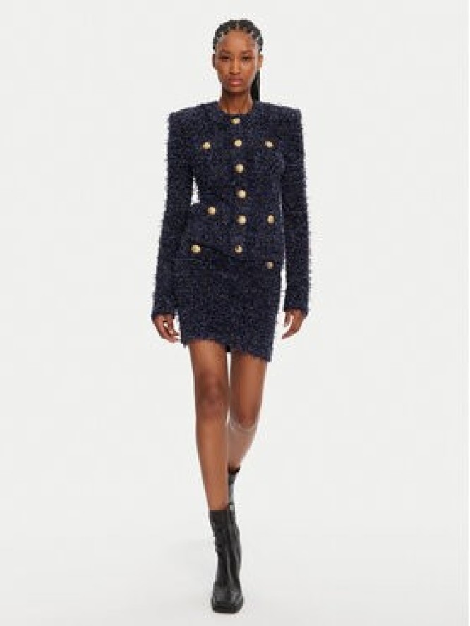 Balmain Kardigan DF0SK249KH74 Granatowy Regular Fit