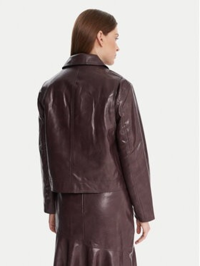 French Connection Kurtka z imitacji skóry Price 75ZAL 60 Bordowy Regular Fit