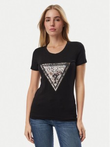 Guess T-Shirt W6BI26 K6047 Czarny Regular Fit