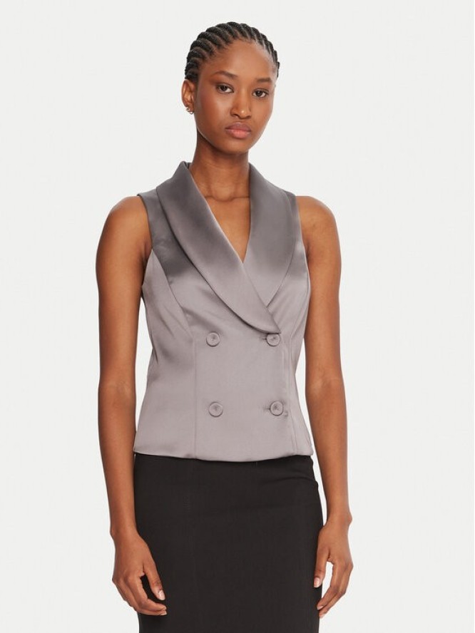 Rinascimento Kamizelka garniturowa CFC0124958003 Beżowy Slim Fit