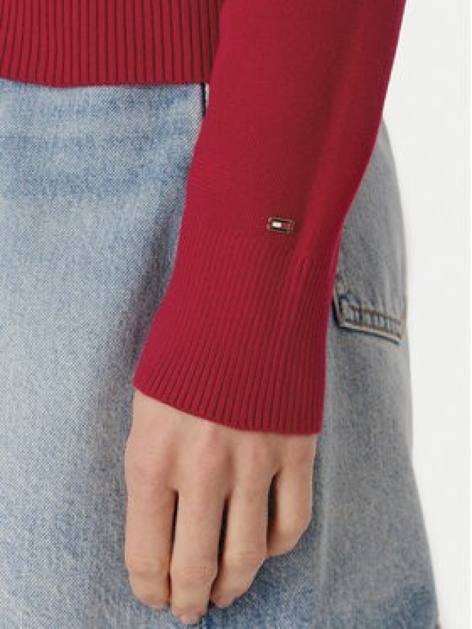 Tommy Hilfiger Sweter Full WW0WW52298 Czerwony Regular Fit
