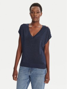 Morgan Bluzka 242-MRING Granatowy Relaxed Fit