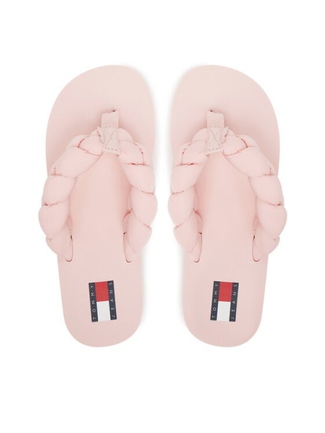 Tommy Jeans Japonki Braided Thong Beach Sandal EN0EN02877 Różowy