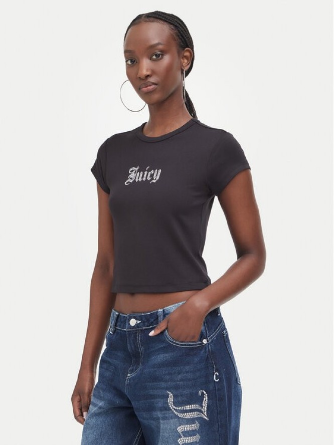 Juicy Couture T-Shirt JCWCT226326 Czarny Slim Fit