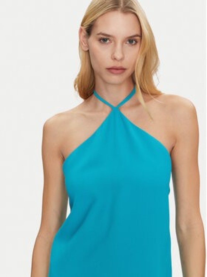 Simona Corsellini Sukienka koktajlowa P25CPAB03501 Niebieski Slim Fit