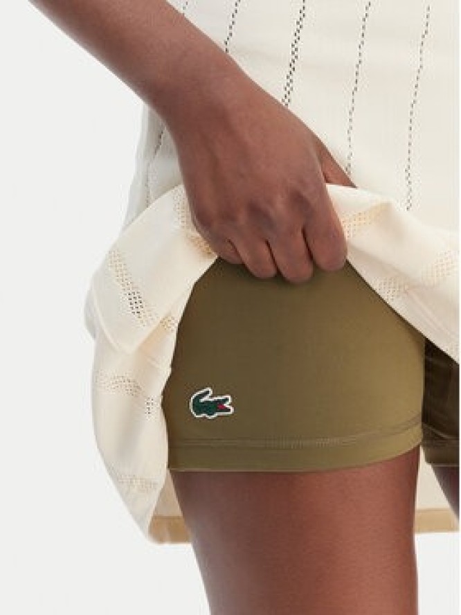 Lacoste Sukienka tenisowa EF0615 Zielony Slim Fit