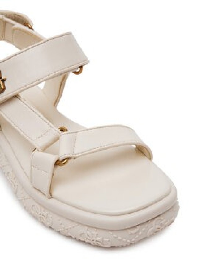 Guess Sandały FLJLAN ELE03 Écru