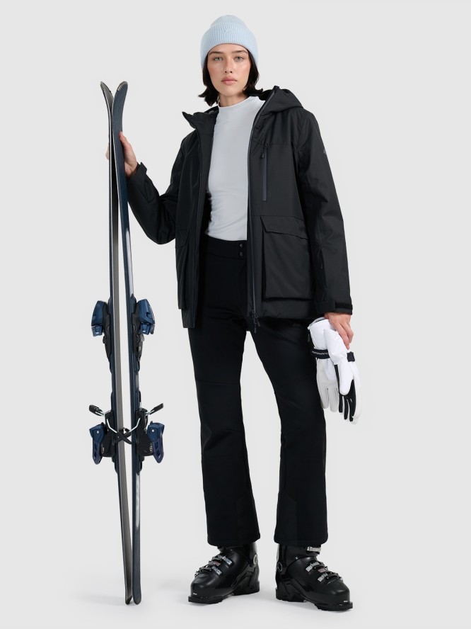 4F Kurtka narciarska membrana 8000 damska - czarna XL