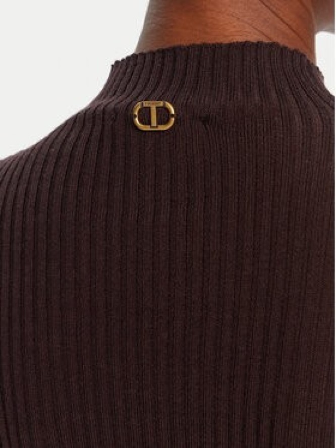 TWINSET Sweter 252TT3111 Brązowy Slim Fit