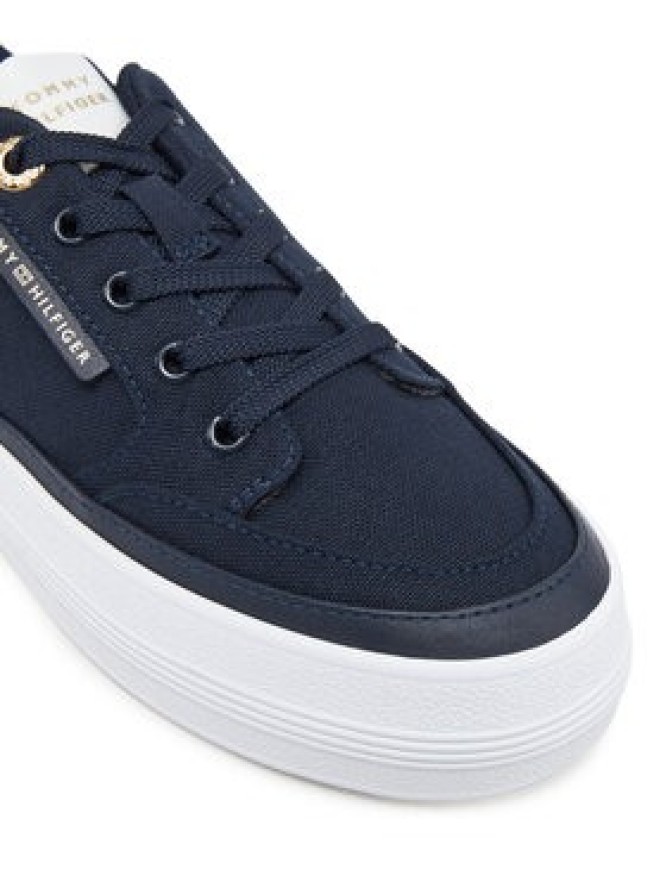 Tommy Hilfiger Sneakersy Essential Vulc Textile Sneaker FW0FW08323 Granatowy