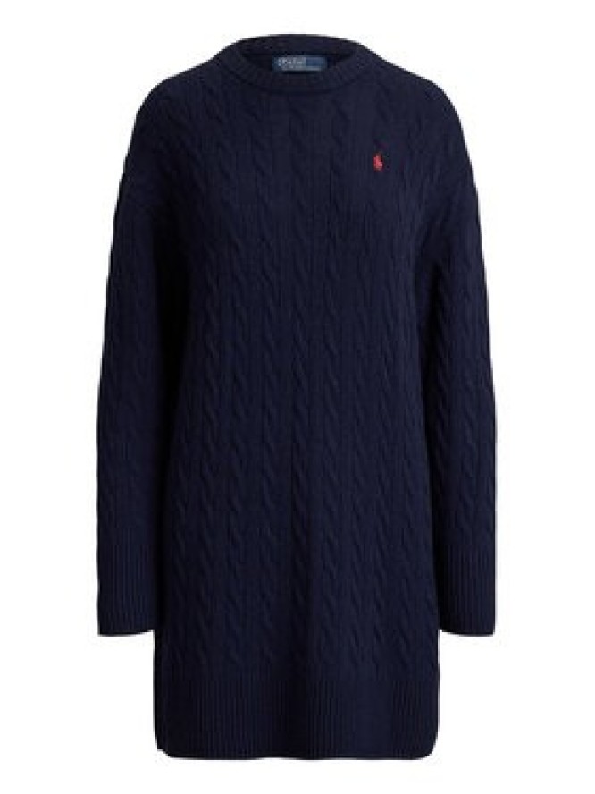 Polo Ralph Lauren Sukienka dzianinowa 211B17446001 Granatowy Regular Fit