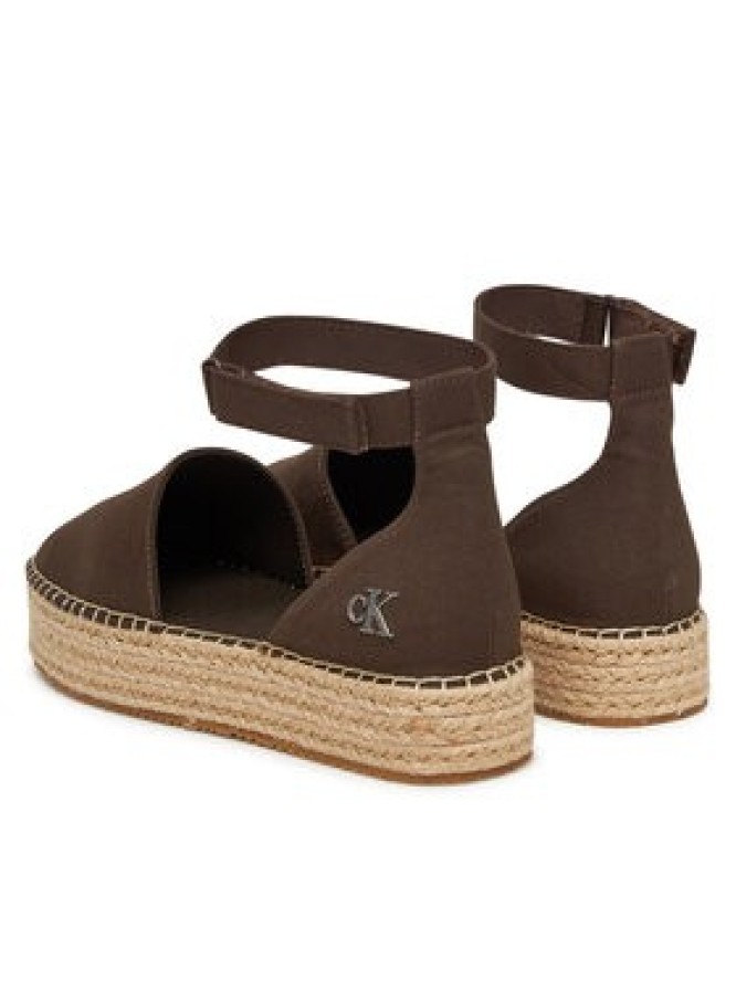 Calvin Klein Jeans Espadryle Flatform Espadrille Sling Mg YW0YW01735 Brązowy