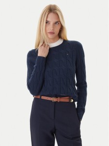 Tommy Hilfiger Sweter WW0WW43586 Granatowy Regular Fit