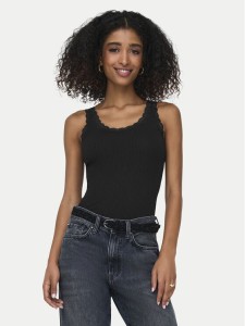 ONLY Top Sara 15345994 Czarny Slim Fit