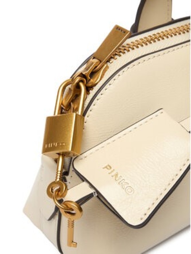 PINKO Torebka Bowling Bag Baguette AI 25-26 105334 A2VW Écru
