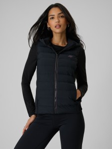 4F Bezrękawnik z wypełnieniem syntetycznym damski - czarny XS