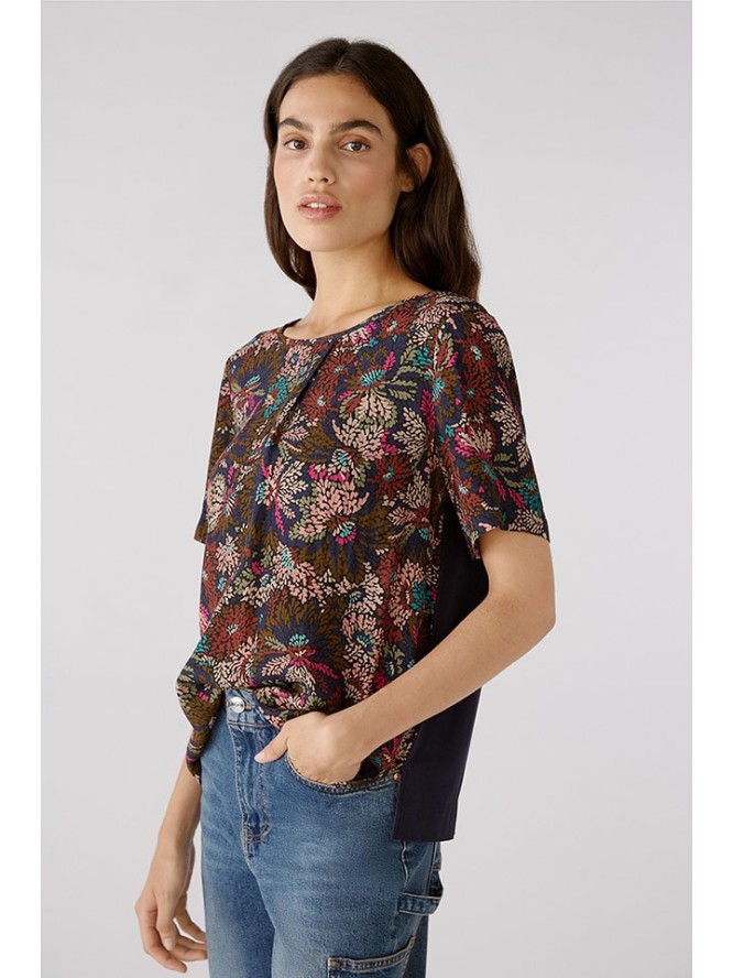 Oui Bluzka w kolorze czarno-brązowym rozmiar: 36