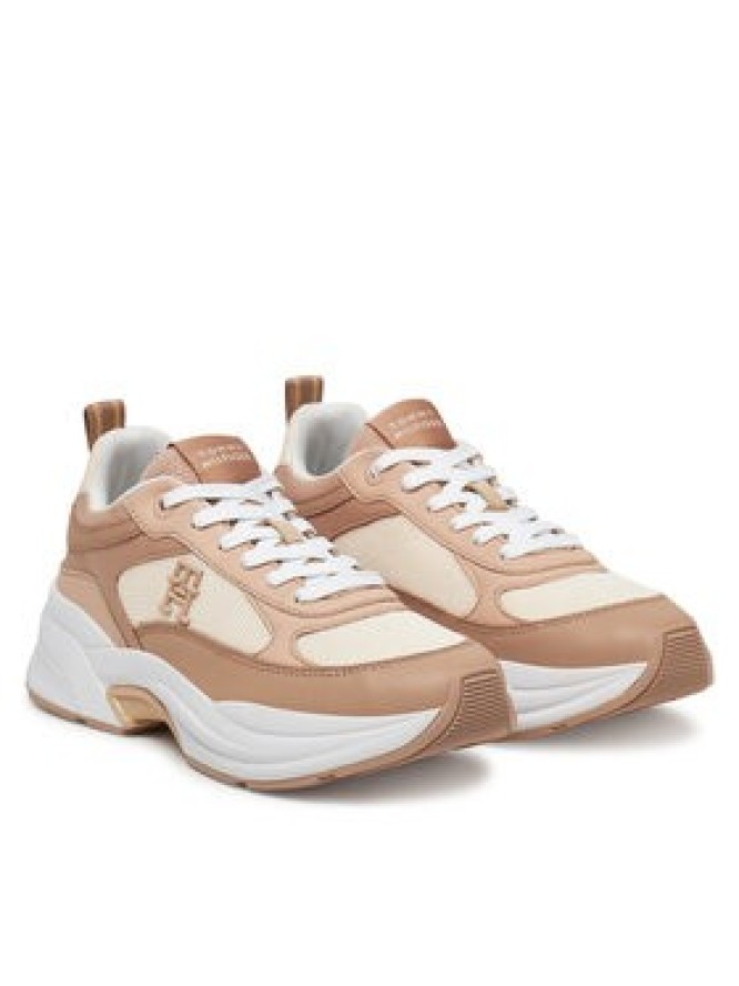 Tommy Hilfiger Sneakersy Th Chunky Runner FW0FW08474 Beżowy