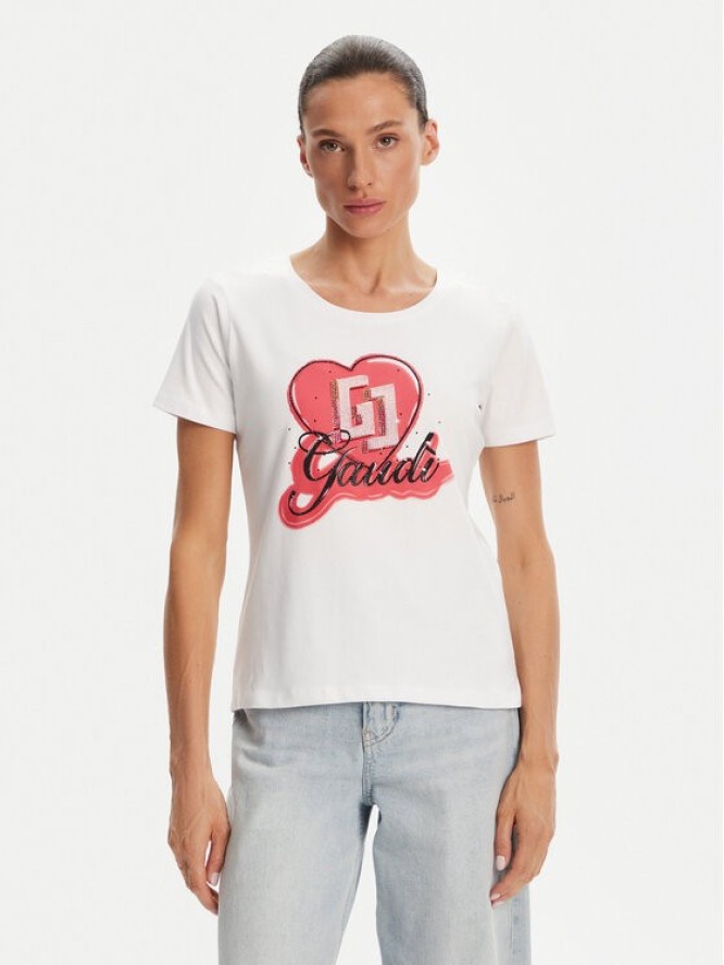 Gaudi T-Shirt 511BD64037 Biały Regular Fit