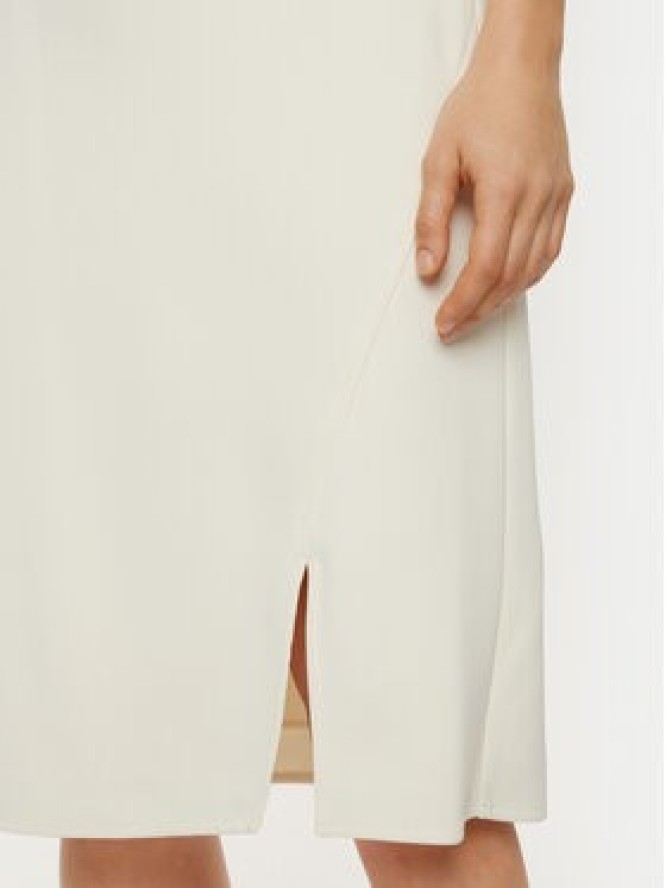 Calvin Klein Sukienka codzienna Heavy Crepe Ss Bodycon Dress K20K208091 Biały Slim Fit