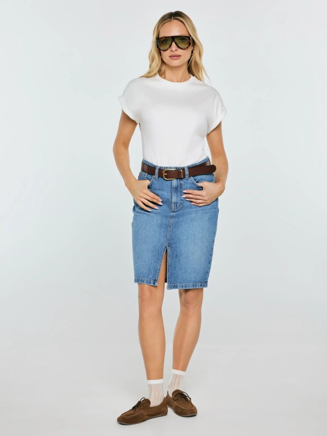 Spódnica damska jeansowa mini niebieska Zoe 462