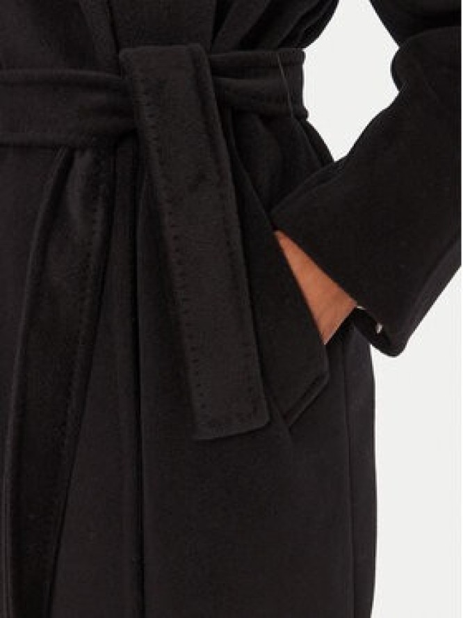 Marella Płaszcz wełniany English 2523016142 Czarny Regular Fit