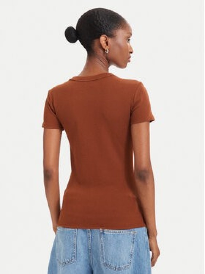 HUGO T-Shirt Easy 50523924 Brązowy Slim Fit