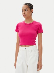 HUGO T-Shirt Delanor 50512000 Różowy Slim Fit