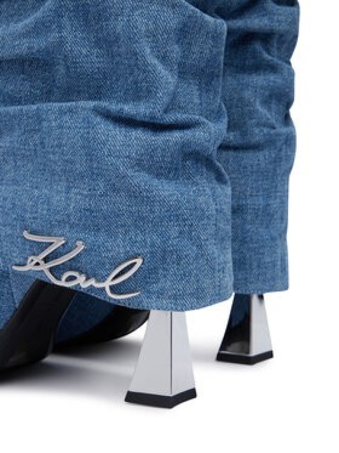 KARL LAGERFELD Kozaki Debutante KL32086 Granatowy