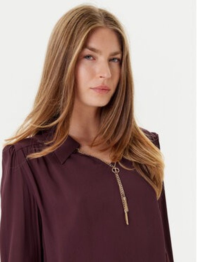 TWINSET Bluzka 252TP2291 Bordowy Loose Fit