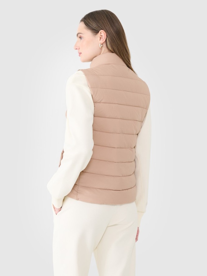 4F Bezrękawnik puchowy z wypełnieniem syntetycznym damski - beżowy S