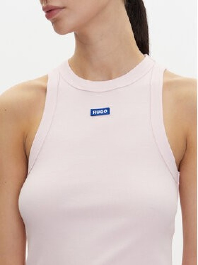 HUGO Top Easy Tank_B 50508857 Różowy Slim Fit