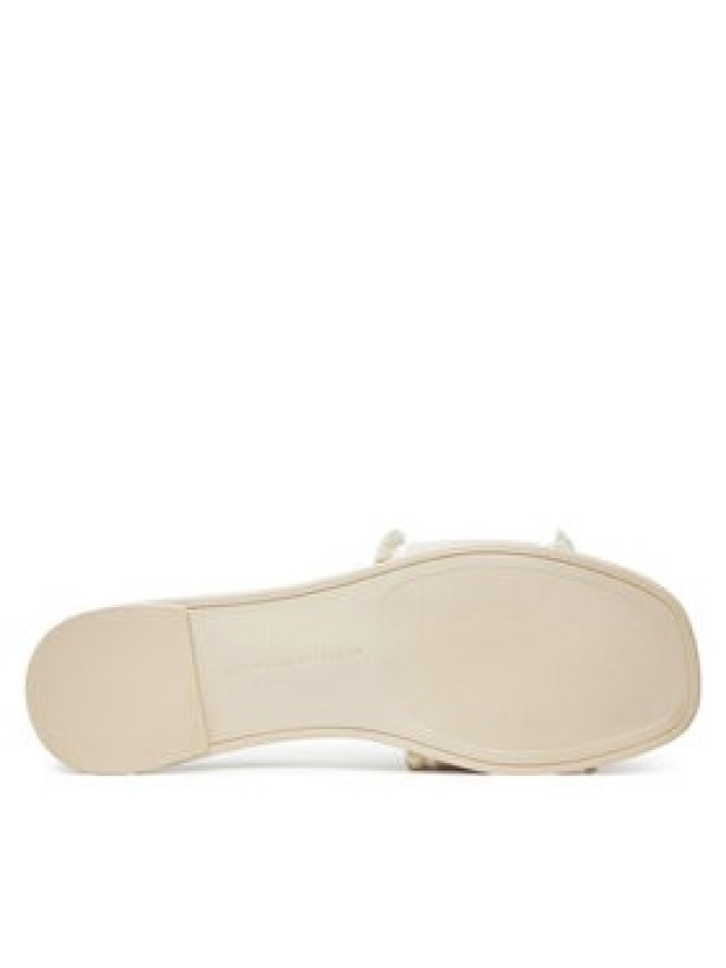 Tommy Hilfiger Klapki Fringe Canvas Flat Sandal FW0FW08908 Beżowy