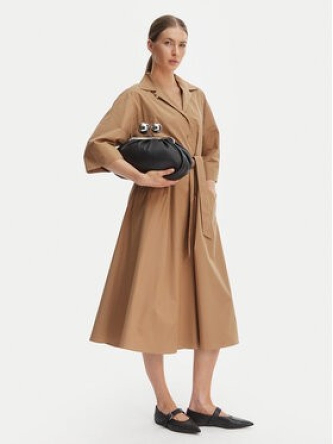 Weekend Max Mara Sukienka koszulowa Padana 2615221062 Brązowy Regular Fit