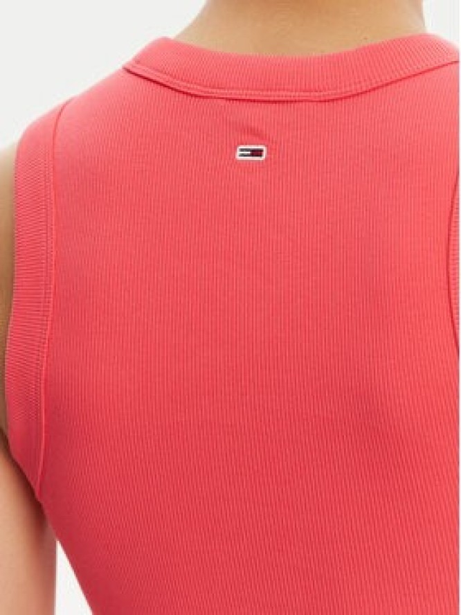 Tommy Jeans Top DW0DW21339 Różowy Slim Fit