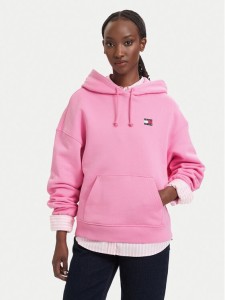 Tommy Jeans Bluza Badge DW0DW19414 Różowy jasny Boxy Fit