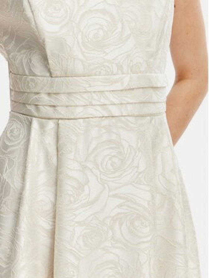 Rinascimento Sukienka koktajlowa CFC0127709003 Écru Regular Fit