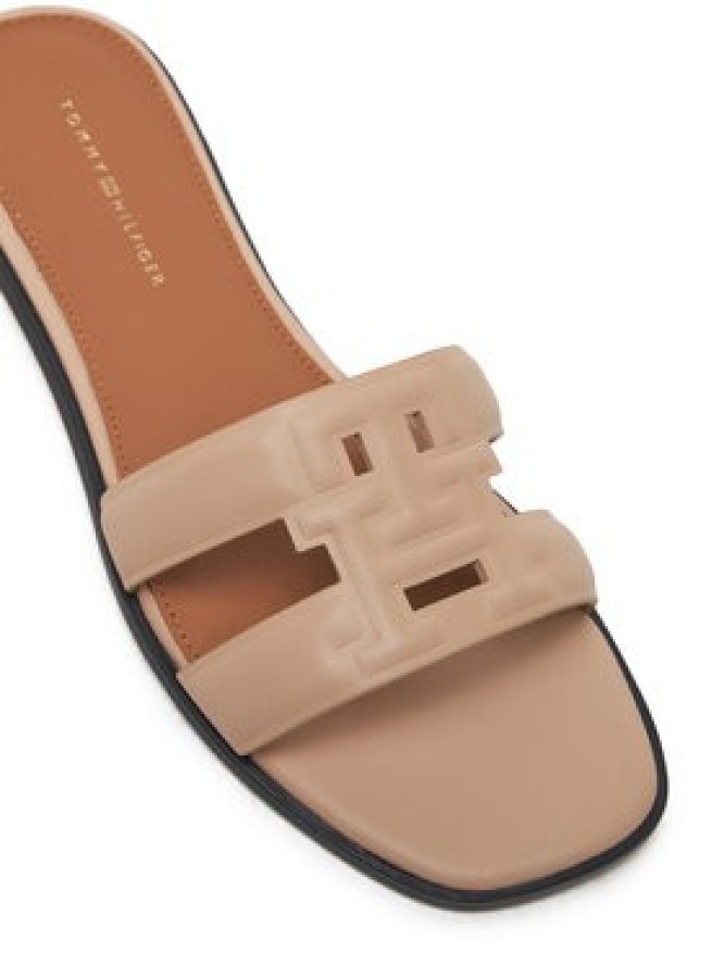 Tommy Hilfiger Klapki Th Logo Strap Mule FW0FW08671 Beżowy