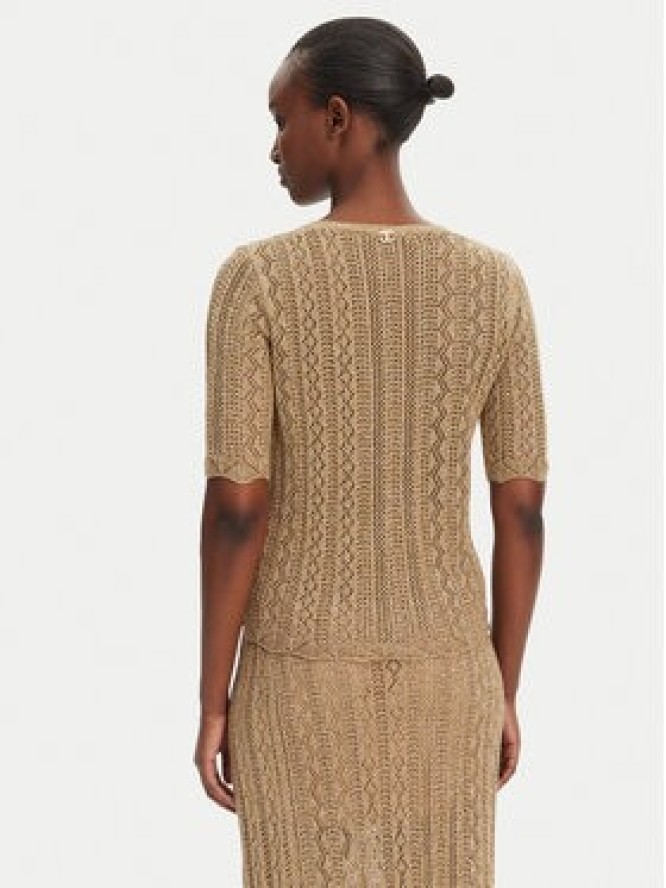 TWINSET Sweter 251TT3194 Beżowy Slim Fit