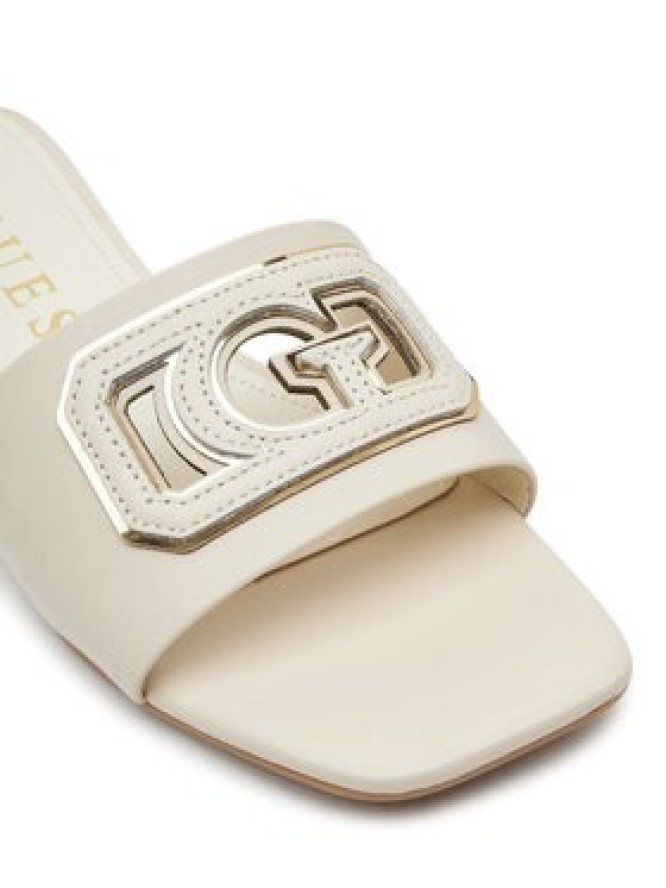 Guess Klapki FLJTAR LEA19 Écru