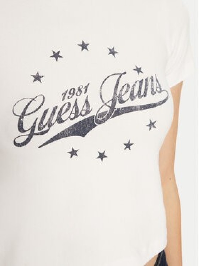 Guess Jeans T-Shirt W5RI59 J1314 Biały Regular Fit