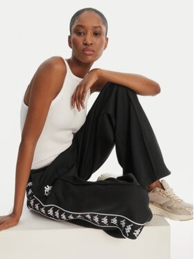 Kappa Spodnie dresowe Banda Malorie 37256WW Czarny Regular Fit