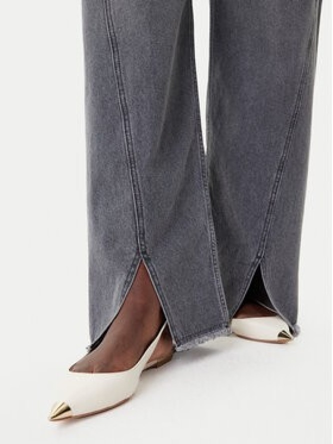 Simona Corsellini Jeansy A25CPPAT0601 Szary Wide Leg