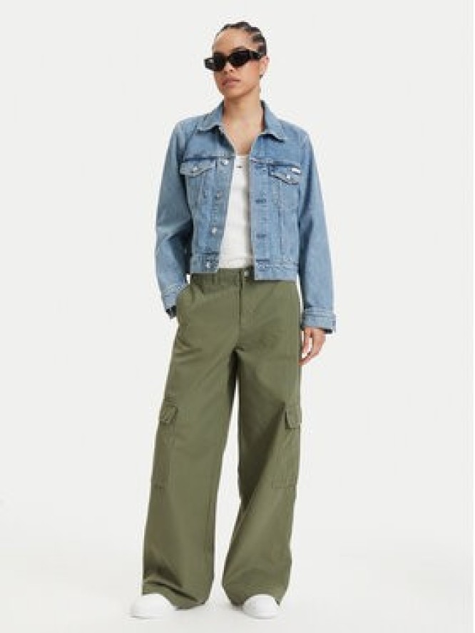 Tommy Jeans Spodnie cargo DW0DW22749 Zielony Wide Leg