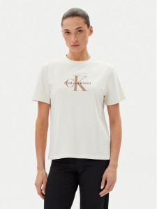 Calvin Klein Jeans T-Shirt LV047B865G Biały Relaxed Fit